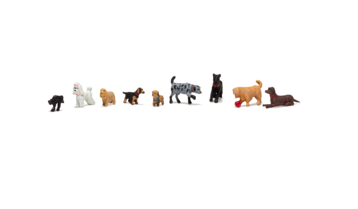 Picture of Woodland Scenics WOO1972 Cat & Dogs - HO Scale Pack