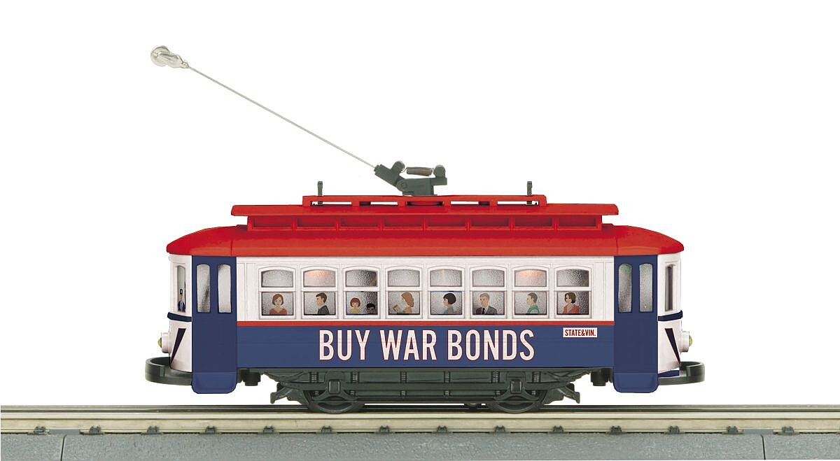 Picture of MTH Electric Trains MTH305247 Buy War Bonds Bump-N-Go Trolley
