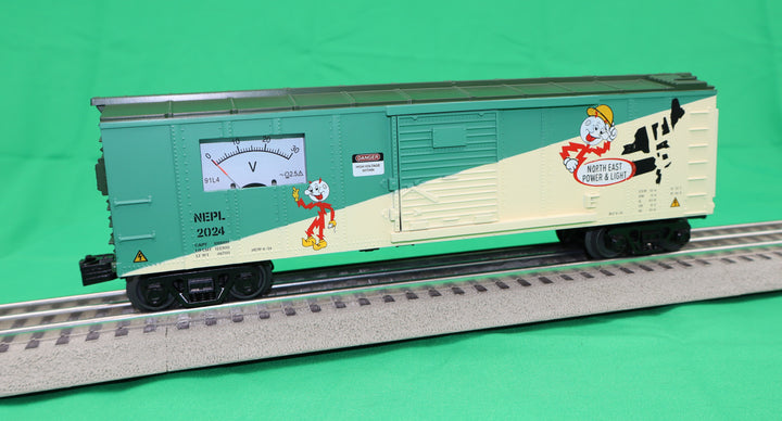 Picture of MTH Electric Trains MTH3071188 Boxcar - North East Power & Light No. 2024 with Power Meter