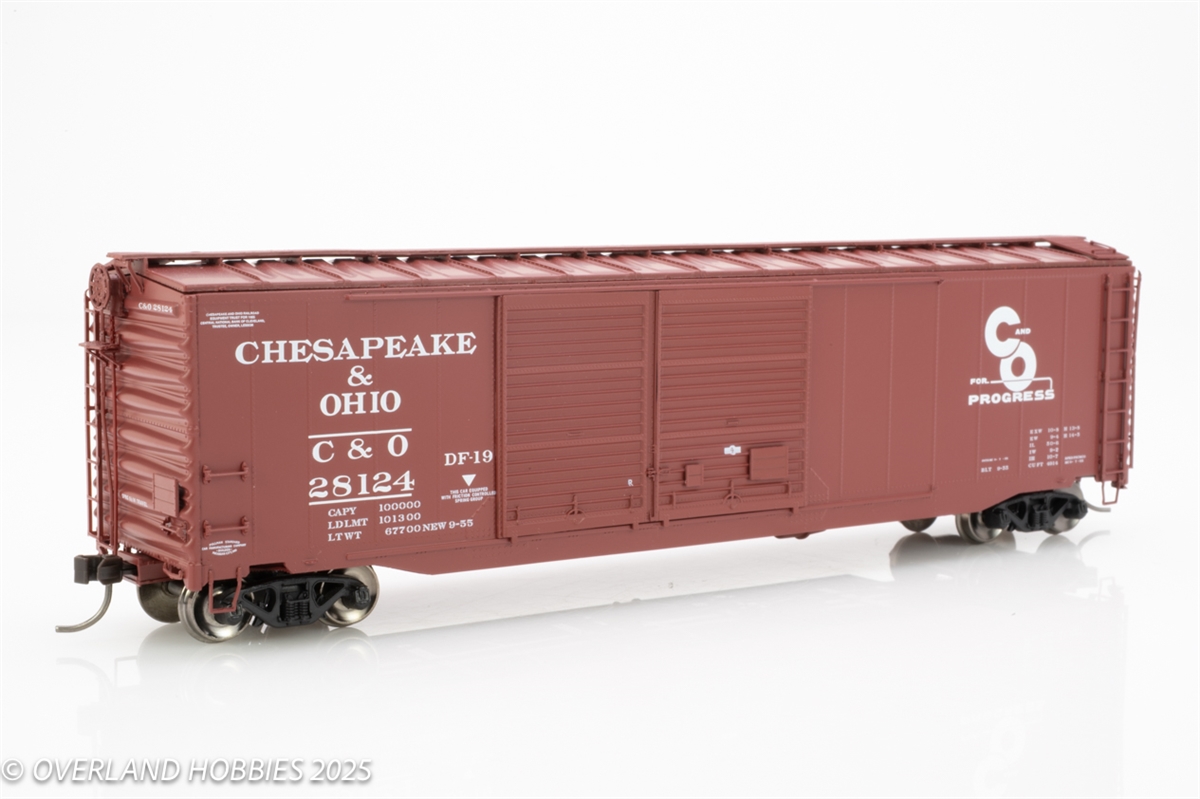 ATL20006575 No.28199 50 ft. HO Scale Chesapeake & Ohio Postwar Double Door Box Car