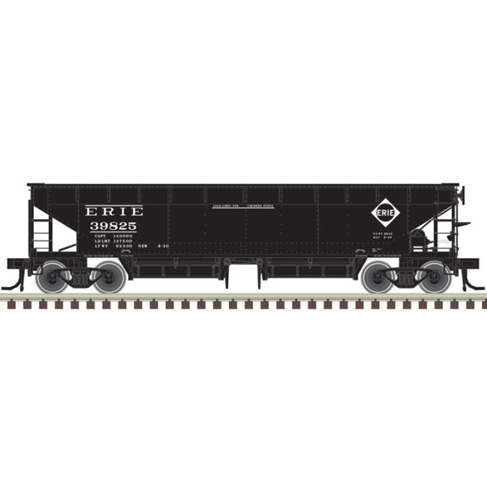 ATL20006803 HO Scale 70 Ton 39837 Erie Hart Ballast Hopper