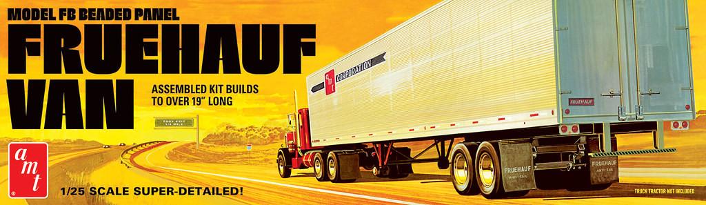 1478 1-25 Scale 1940 Fruehauf Beaded Van Trailer Plastic Model Kit