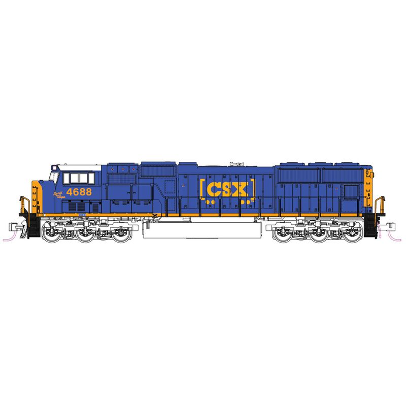 Picture of Kato KAT1767617 N Scale 4688 CSX Spirit of Tampa Flat Radiator Locomotive