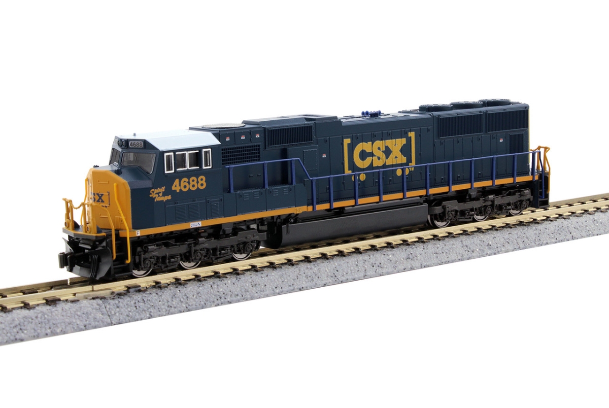 Picture of Kato KAT1767617DCC N Scale 4688 CSX SD70M DCC Diesel Locomotive Flat Radiator