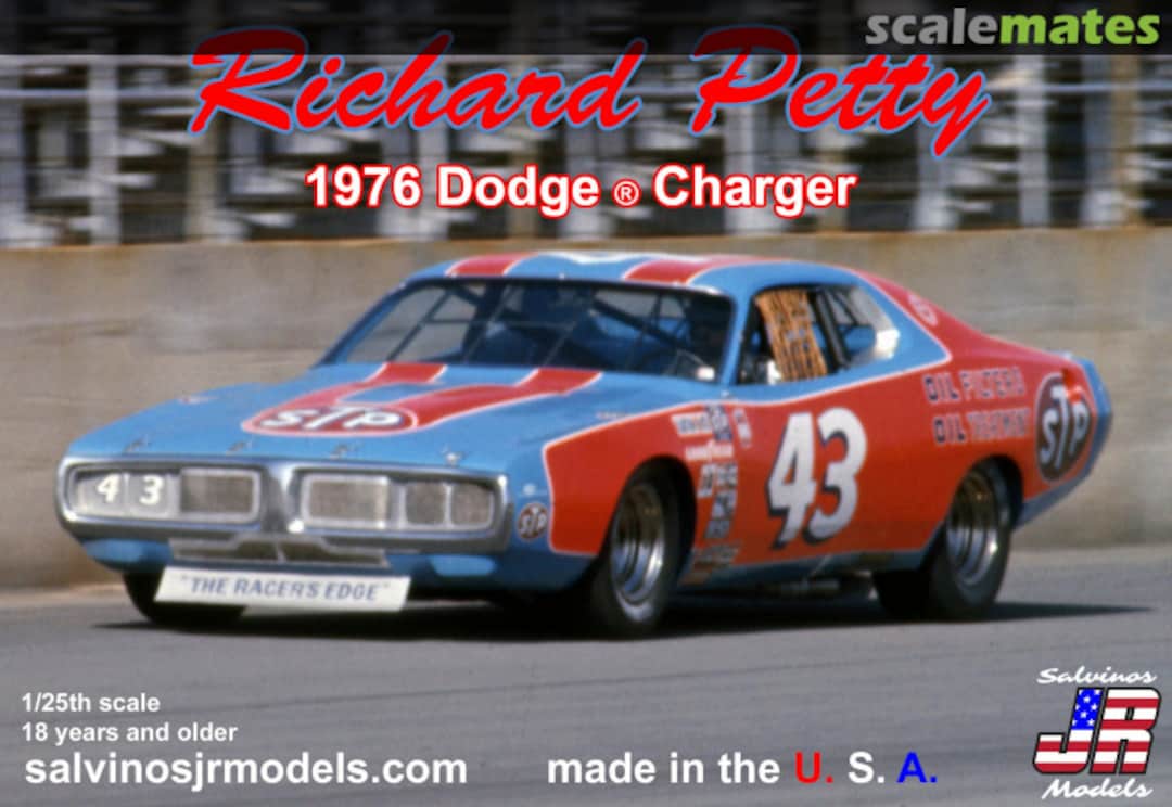 Picture of Salvinos SJMRPDC1976D 1-25 Scale 1976 Dodge Charger Richard Petty