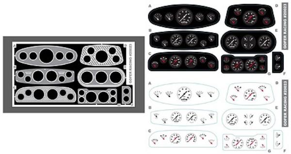 GOF20023 1-25 Scale Metal PE & Decals Custom Car Gauges