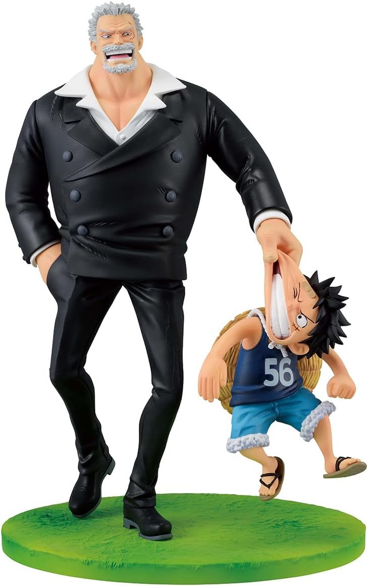 BAS67083 6.7 in. Monkey D. Luffy & D. Garp Action Figure