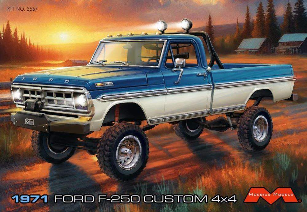 Picture of Moebius Model Kits MOE2567 1-25 Scale Custom Lifted 4 x 4 Model Kit - 1971 Ford F-250