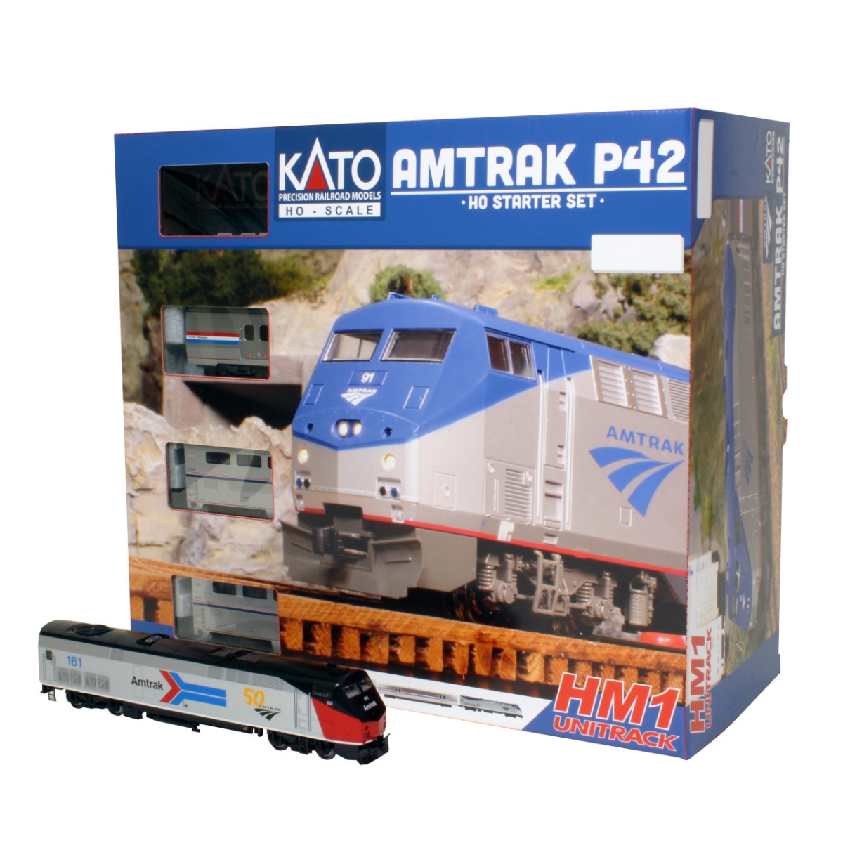 Picture of Kato KAT303003 HO Scale 161 Amtrak P42 Phase I Starter Set