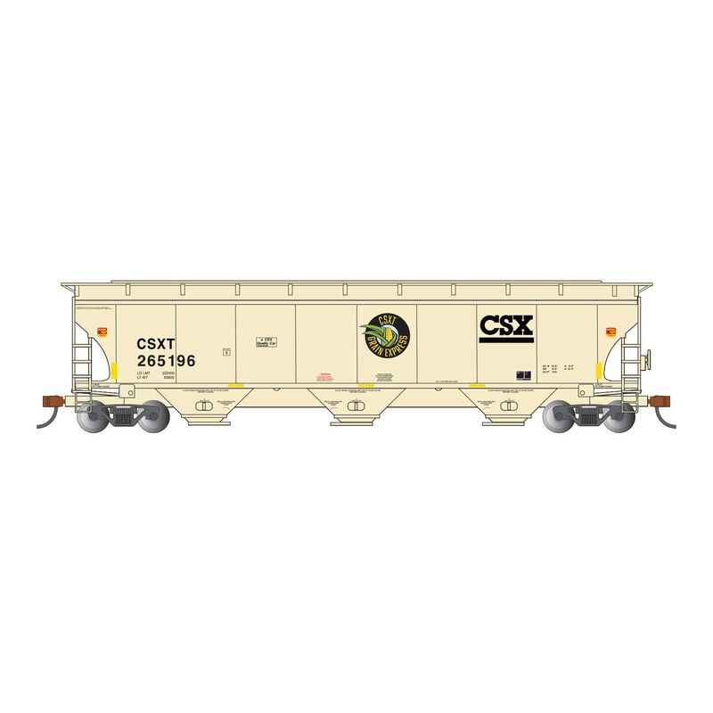 BAC70635 HO Scale CSX 265196 3-Bay Covered Hopper