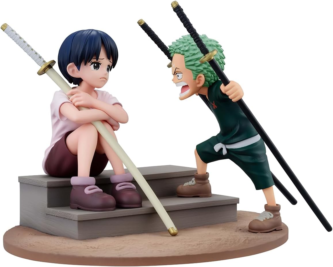 BAS67084 3.7 in. Roronoa Zoro & Kuina Action Figure