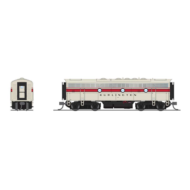 Picture of Broadway Limited BLI9280 N Scale CBQ EMD F7B 169B No-Sound & DCC-Ready