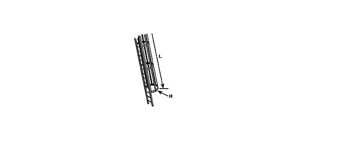 PLS90972 4.87 in. HO Scale Poly Ladder