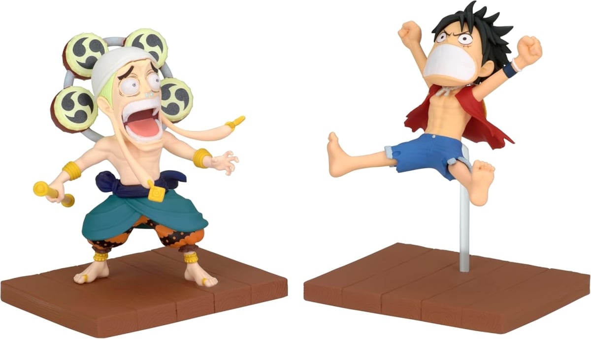 BASBPR89838 3.1 in. Monkey D. Luffy & Enel Action Figure