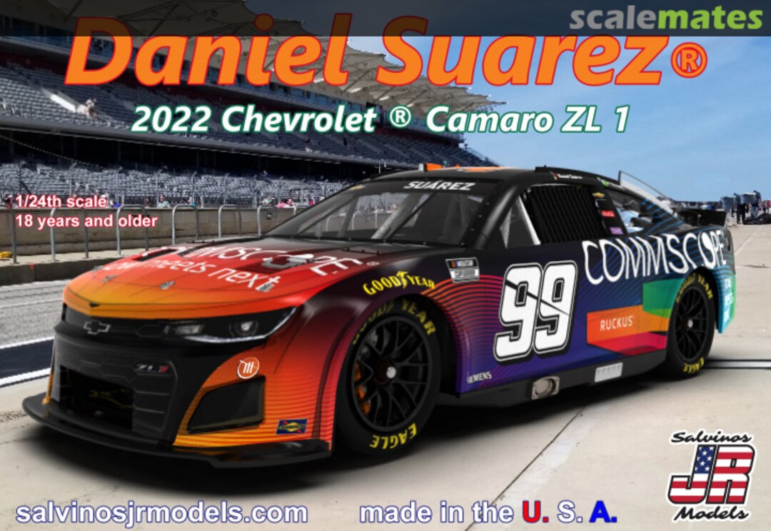 Picture of Salvinos SJMTHC2022DSP 1-25 Scale 2022 Chevrolet Camaro ZL1 Daniel Suarez