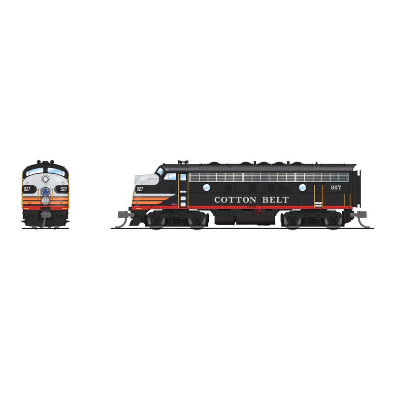 Picture of Broadway Limited BLI9283 N Scale Cotton Belt EMD F7A 931 Black Widow Scheme No-Sound & DCC-Ready