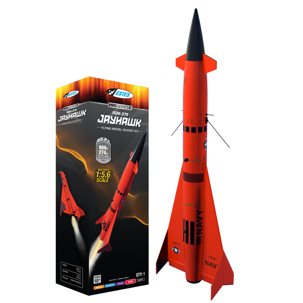 EST9731 Jayhawk Pro Series II Model Rocket Kit, Orange
