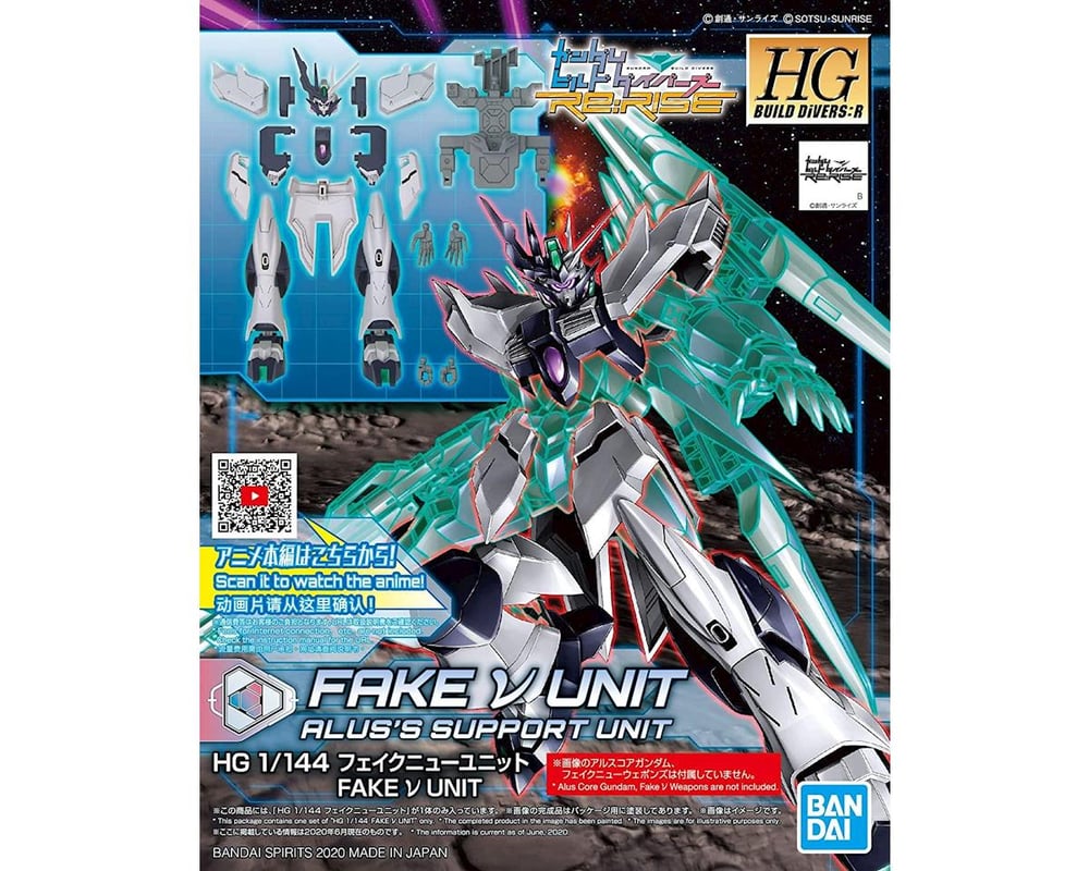 BAS2511442 1-144 Scale HGBD Fake Nu Unit Gundam Build Divers Plastic Model Kit