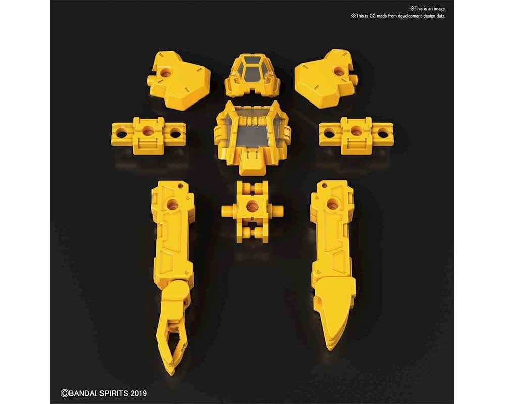 BAS2518740 30 mm 1-144 Scale No.15 RABIOT Special Operation Option Armor Rabot Exclusive Accessory - Yellow