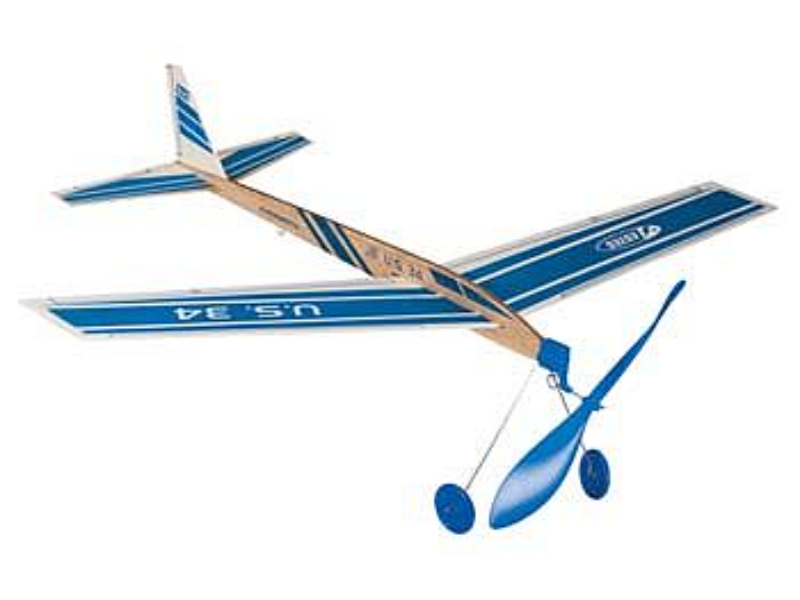 EST3434 Super Stratosphere Rubber Band Balsa Glider