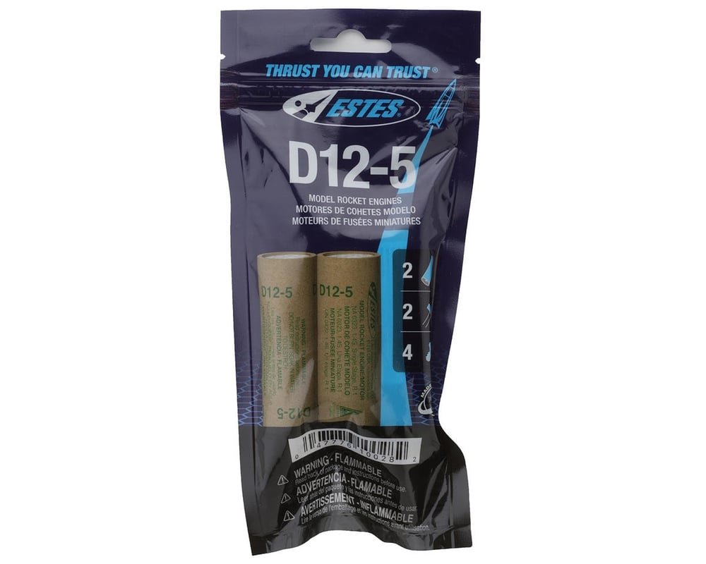 EST10028 24 mm Model Rock D12-5 Bagged Rocket Engines