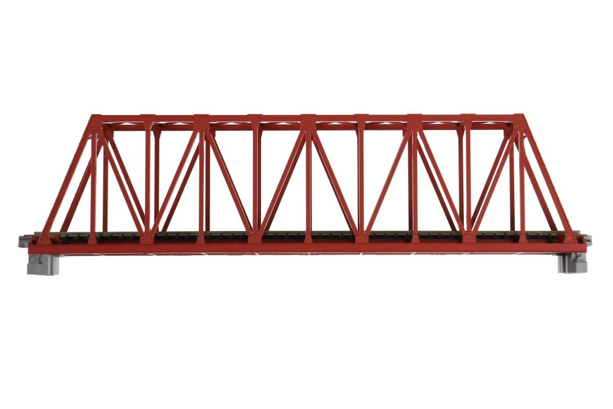 KAT20-429 N Scale Unitrack 248T Straight Truss Girder Bridge - Red & Brown