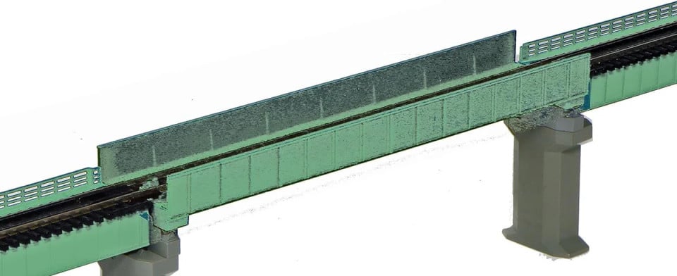 KAT20-449 N Scale Unitrack S186T Straight Plate Girder Bridge - Light Green