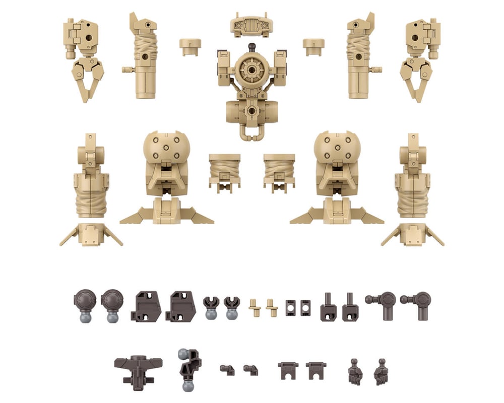 BAS2745397 30 mm 1-144 Scale Option Parts Set No.18 Accessory Kit - Arm-Leg Unit 2 - Brown