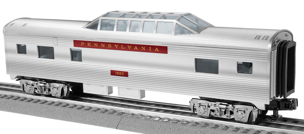 LNL2427820 O Scale No.7820 PRR Streamlined Vista Dome Coach