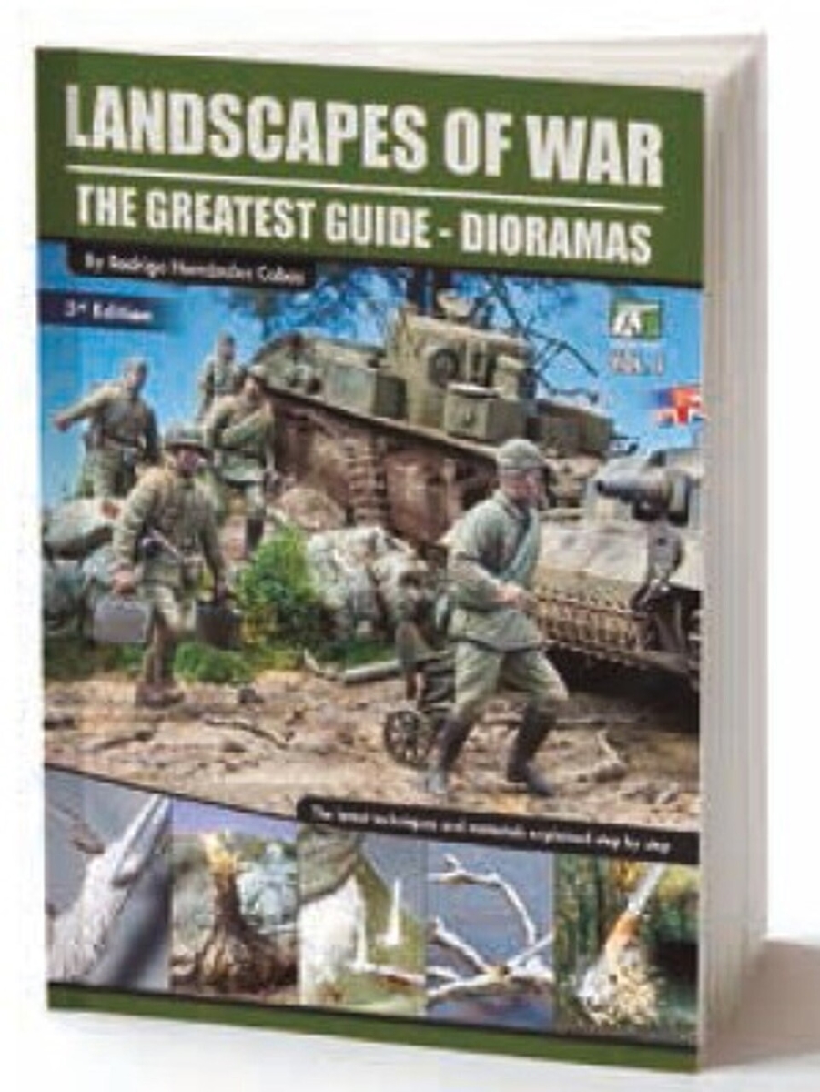 Vallejo Acrylic Paints VLJ75004 Landscapes of War The Greatest Guide Dioramas Volume I- Techniques & Materials - 3rd Edition Book