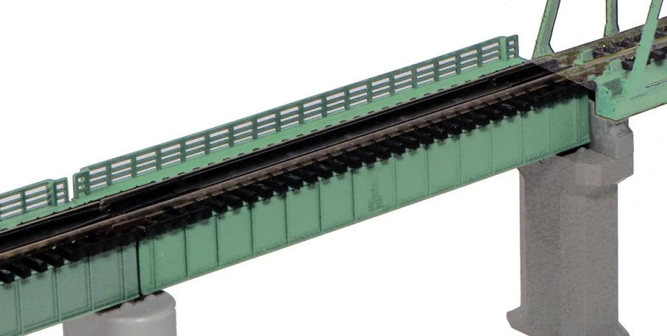 KAT20-459 N Scale Unitrack Straight Plate Girder Bridge - Light Green