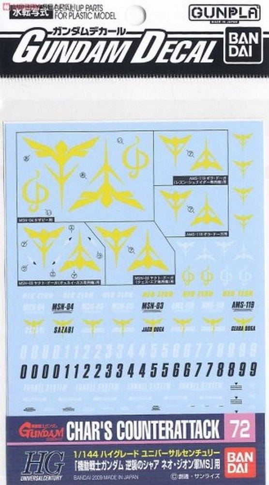 BAS2076870 Chars Counterattack Zeon Decal