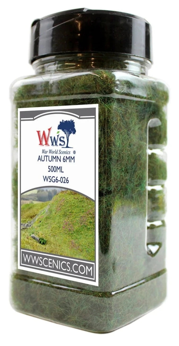 PCOWSG6-026 6 mm Autumn Static Grass for Realistic Model Scenery - 500 ml