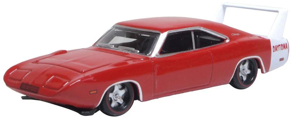 OXD87DD69005 HO Scale 1969 Dodge Charger Daytona Model Car, Red