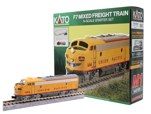 KAT1060050 N Scale Union Pacific EMD F7 Freight Starter Train Set - Analog DC