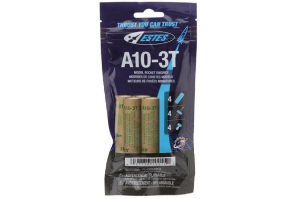 EST10015 13 mm A10-3T Bagged Rocket Engines - Pack of 4