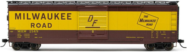 RIV6584D Milwaukee Road Sliding Door Boxcar - No. 4 HO Scale - Maroon