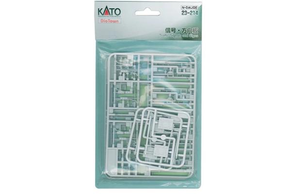 KAT23-214 N Scale Traffic Signal & Sign Set