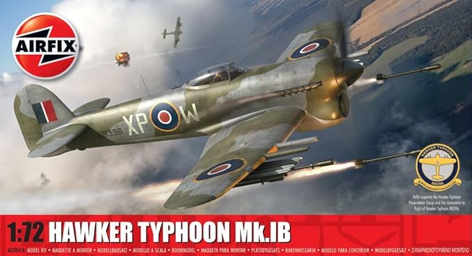 ARXA02041B 1-72 Scale Hawker Typhoon Mk IB Model Aircraft Kits, Unpainted