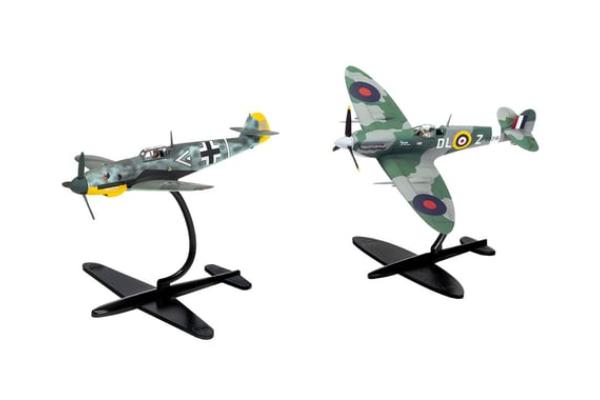 ARXA50194 1-72 Scale Supermarine Spitfire Mk.Vc Bf109F-4 Dogfight Double Plastic Aircraft Model Kit