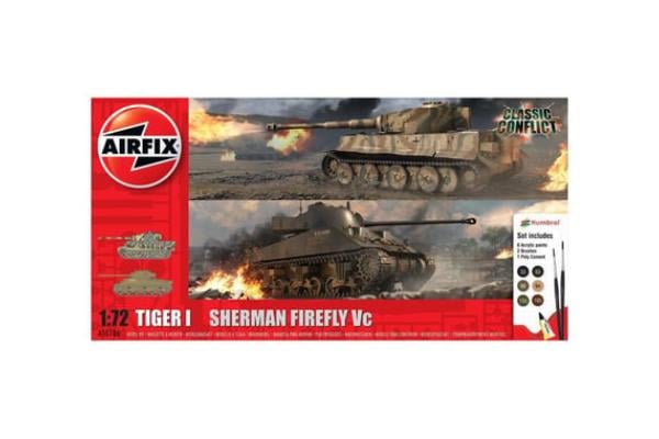 ARXA50186 1-72 Scale Conflict Tiger I VS Sherman Firefly Model Kit