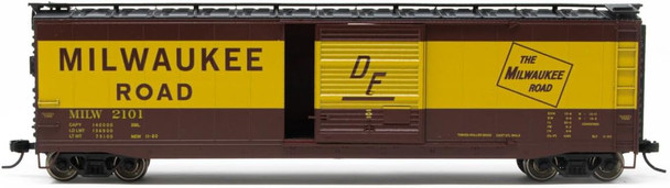 RIV6584A Milwaukee Road Sliding Door Boxcar - No. 1 HO Scale - Maroon