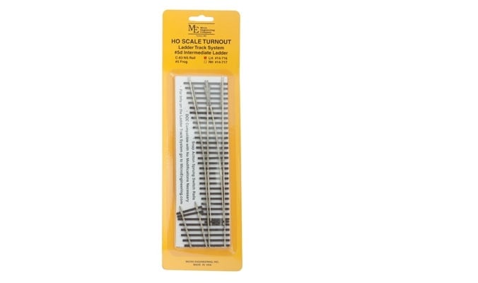 MEC14716 HO Code 83 Ladder Track System Turnout No.5d Left-Hand Intermediate Ladder