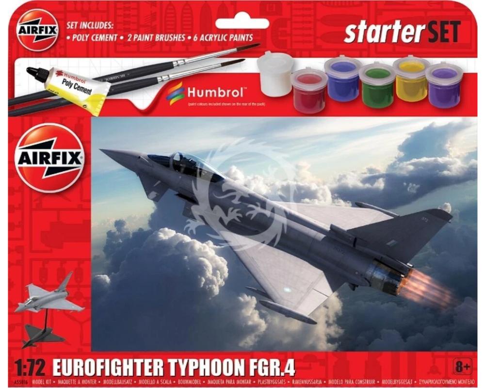 ARXA55016 1-72 Scale Eurofighter Typhoon FGR.4 Plane Model Kit - Includes Paints & Glue