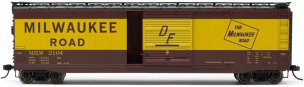 RIV6584B Milwaukee Road Sliding Door Boxcar - No. 2 HO Scale - Maroon