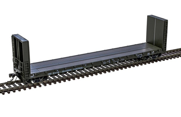 ATL20007090 HO Scale Algoma Central 51 ft. 6 in. Bulkhead 2424 Flat Car