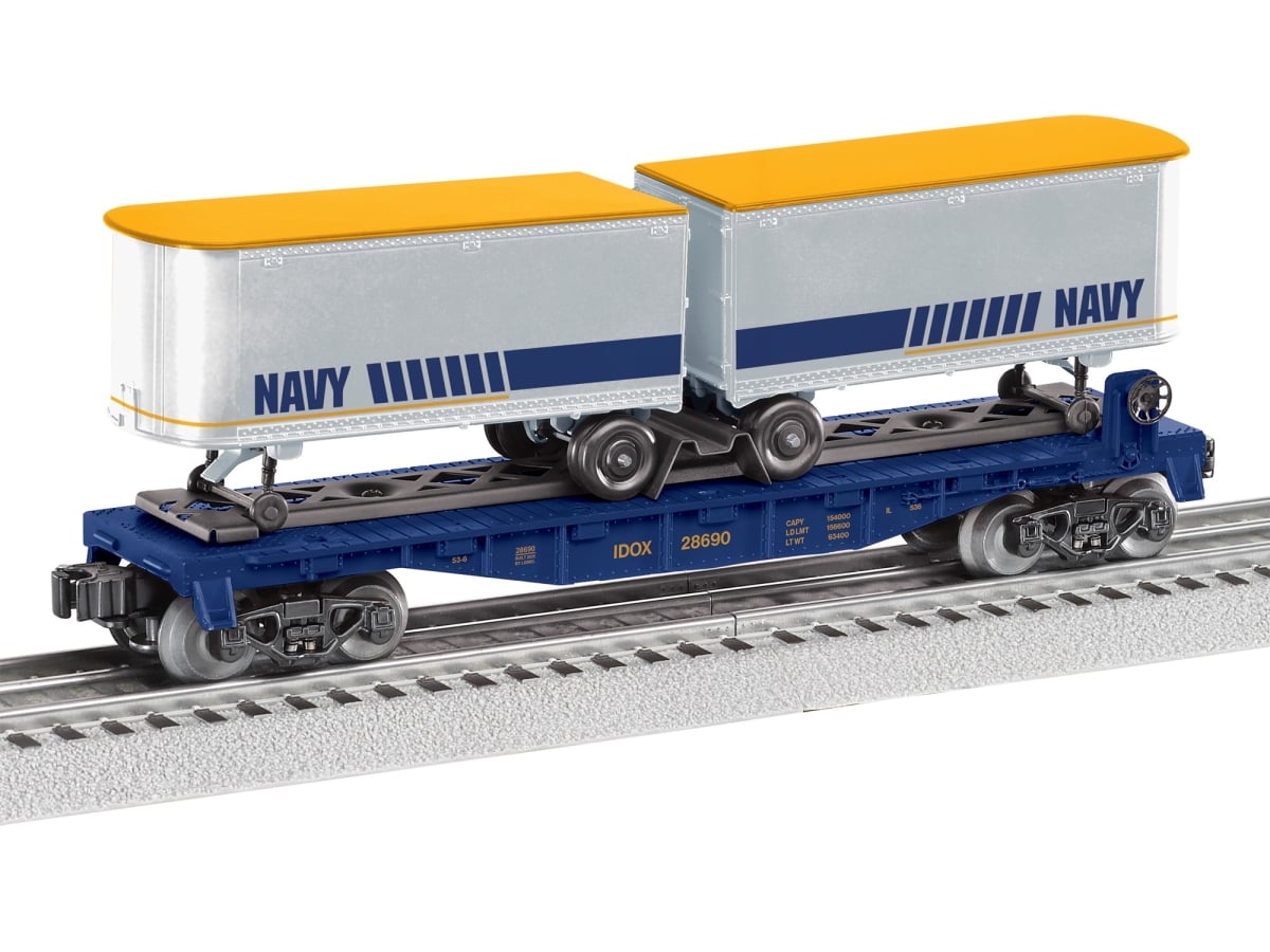 LNL2528690 Navy Flatcar with Piggyback Trailers