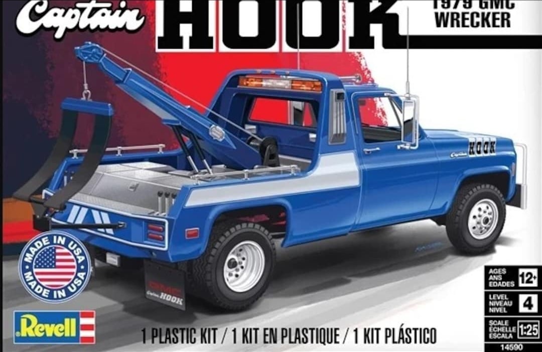 RMX14590 1-25 Scale Model Car for 1979 GMC Wrecker Captain Hook