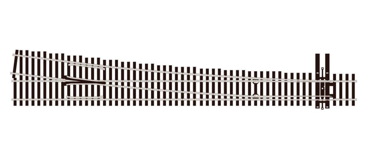 PCOSL-U8381 No.8 HO Scale 83 Right Hand Unifrog Model Turnout