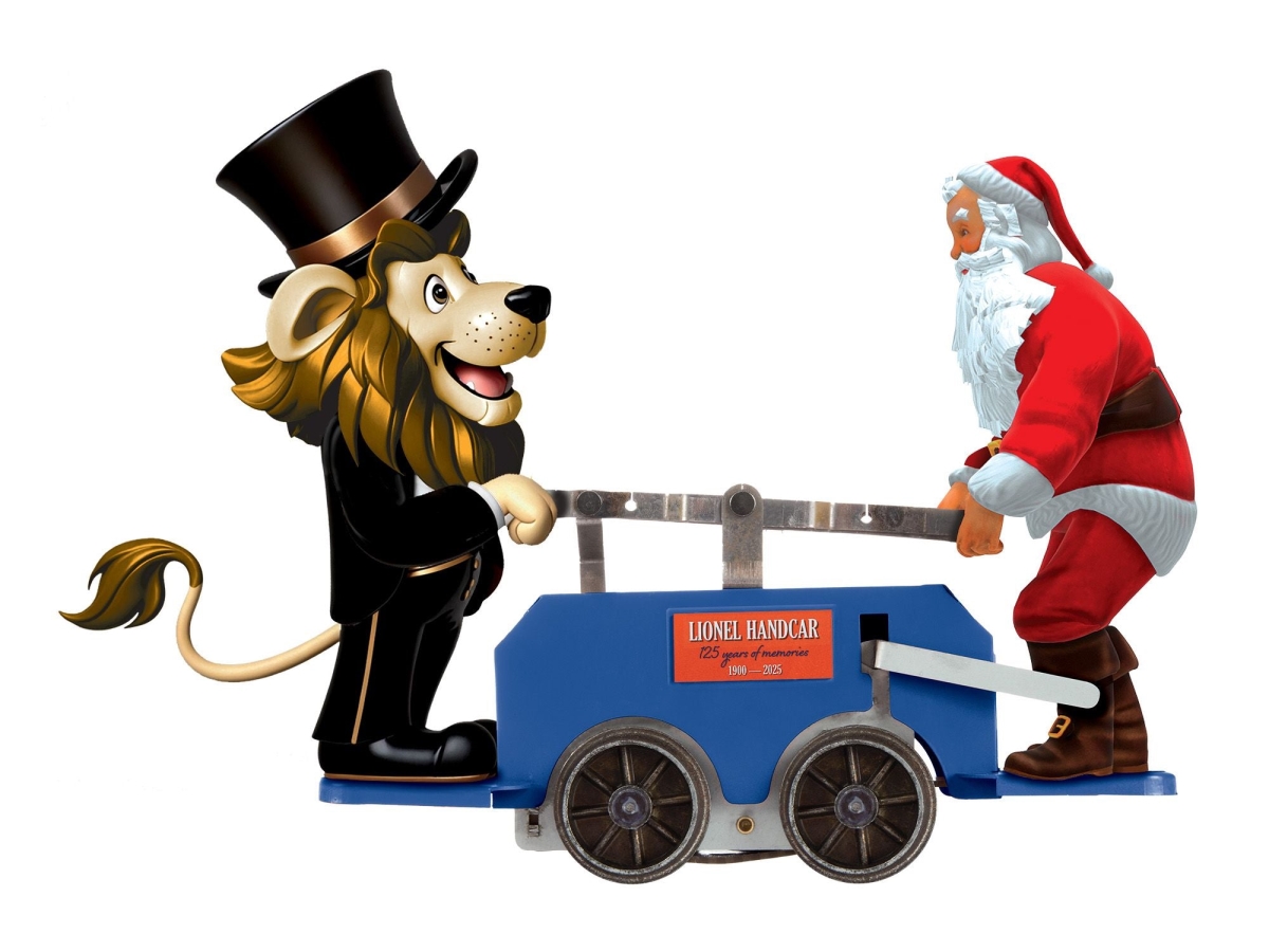 LNL2535010 O Scale 125th Anniversary Lenny & Santa Handcar, Blue